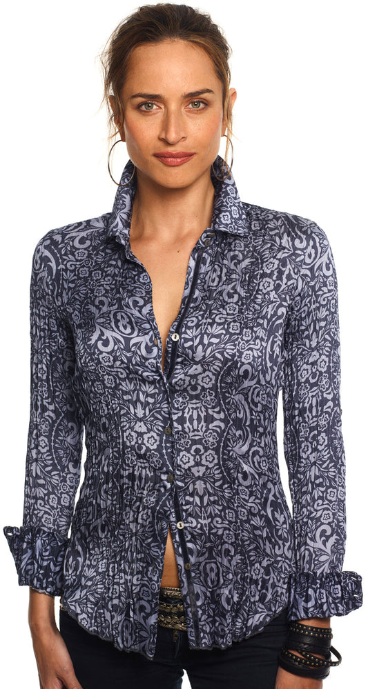 VINTAGE TIKI OCEAN BUTTON DOWN SHIRT