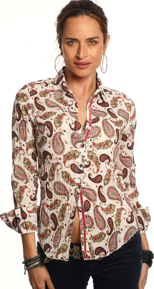 MALAY PAISLEY BUTTON DOWN SHIRT